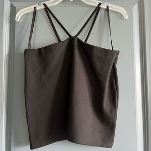 Superdown black halterneck top